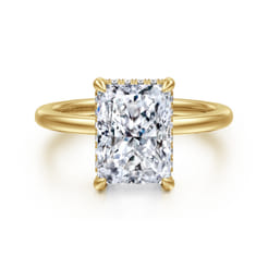 Rainah - 14K White Gold Radiant Cut Diamond Engagement Ring
