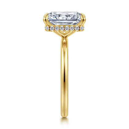 Rainah - 14K White Gold Radiant Cut Diamond Engagement Ring