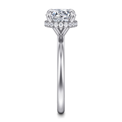 Rainah - 14K White Gold Round Diamond Engagement Ring