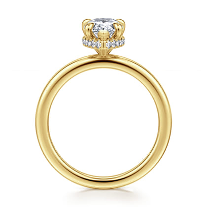 Rainah - 14K Yellow Gold Pear Shape Diamond Engagement Ring