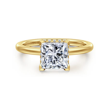Rainah - 14K Yellow Gold Princess Diamond Engagement Ring