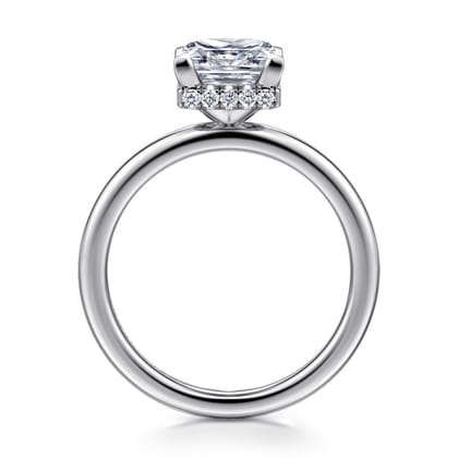 Rainah - 18K White Gold Princess Diamond Engagement Ring