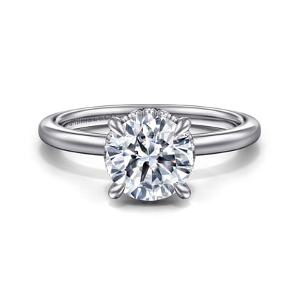 Rainah - Platinum Round Diamond Engagement Ring