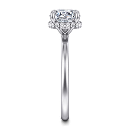 Rainah - Platinum Round Diamond Engagement Ring