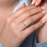 Curved Wedding Ring in 14k Rose Gold with  Natural Diamond at Gabriel & Co.