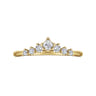 Curved Wedding Ring in 14k Yellow Gold with Round Natural Diamond at Gabriel & Co.