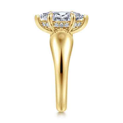 Raven - 14K Yellow Gold Marquise Shape Diamond Engagement Ring