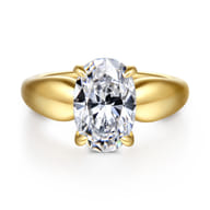 Raven - 14K Yellow Gold Oval Diamond Engagement Ring