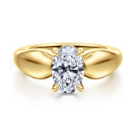 Raven - 14K Yellow Gold Oval Diamond Engagement Ring