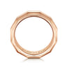 Ray - 14K Rose Gold 8mm - Angular Men's Wedding Band in High Polished Finish