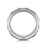 Ray - 14K White Gold 8mm - Angular Men's Wedding Band in High Polished Finish