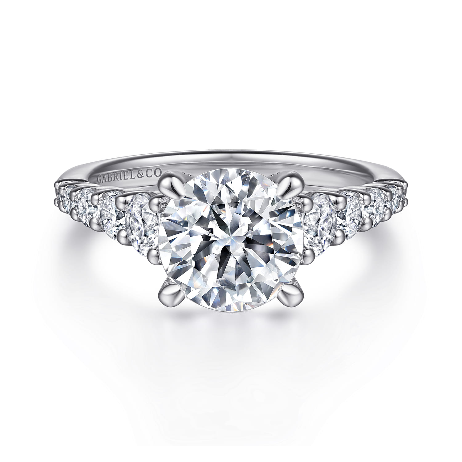Rease - 14K White Gold Diamond Engagement Ring