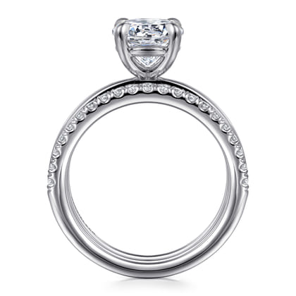 Reba - 14K White Gold Round Diamond Engagement Ring