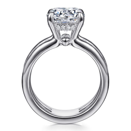 Reeba - 14K White Gold Round Diamond Engagement Ring