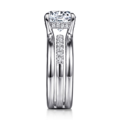 Reeba - 14K White Gold Round Diamond Engagement Ring