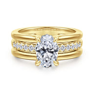 Reeba - 14K Yellow Gold Oval Diamond Engagement Ring