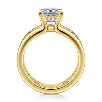 Reeba - 14K Yellow Gold Princess Cut Diamond Engagement Ring