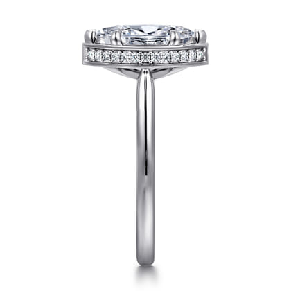 Reece - 14K White Gold Marquise Shape Diamond Engagement Ring