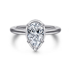 Reece - 14K White Gold Pear Shape Diamond Engagement Ring