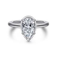 Reece - 14K White Gold Pear Shape Diamond Engagement Ring