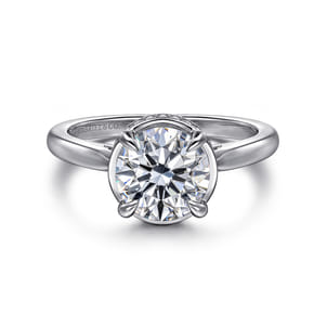 Reece - 14K White Gold Round Diamond Engagement Ring