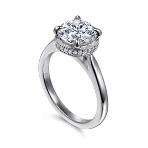 Reece - 14K White Gold Round Diamond Engagement Ring