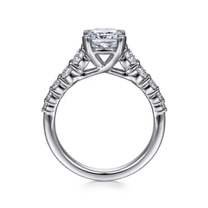 Reed - 14K White Gold Cushion Cut Diamond Engagement Ring