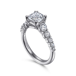 Reed - 14K White Gold Cushion Cut Diamond Engagement Ring
