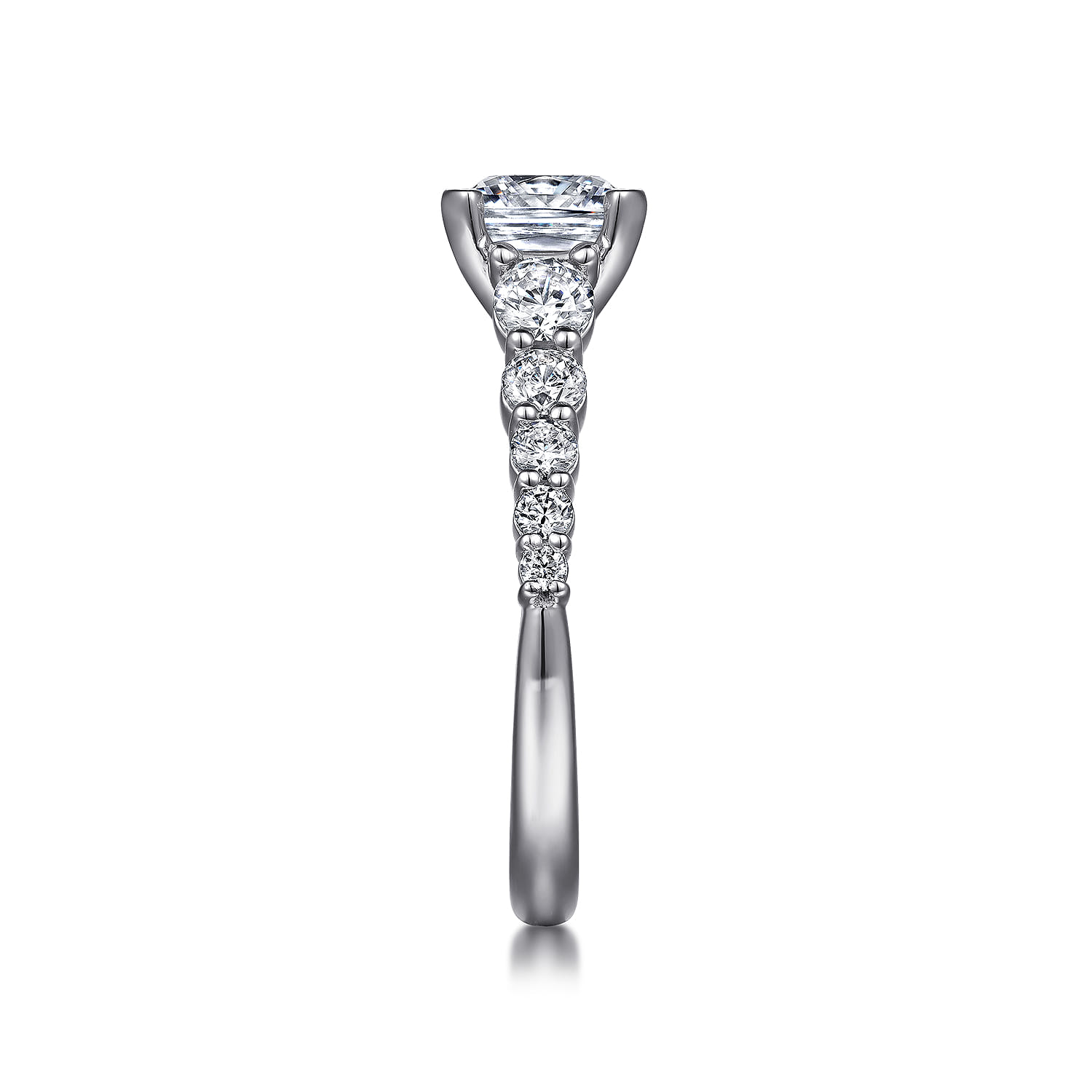 Reed - 14K White Gold Cushion Cut Diamond Engagement Ring