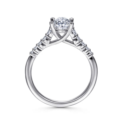 Reed - 14K White Gold Oval Diamond Engagement Ring