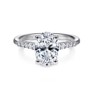 Reed - 14K White Gold Oval Diamond Engagement Ring
