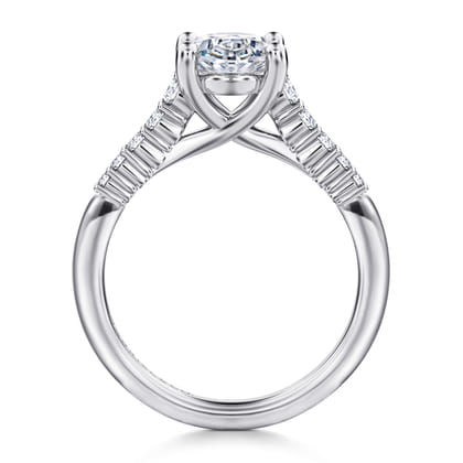 Reed - 14K White Gold Oval Diamond Engagement Ring