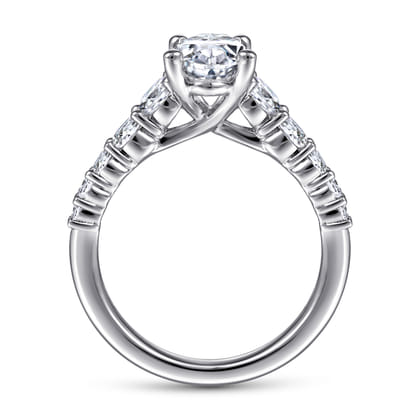 Reed - 14K White Gold Oval Diamond Engagement Ring