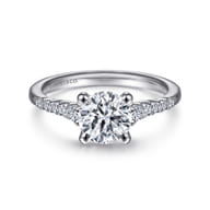 Reed - 14K White Gold Round Diamond Engagement Ring