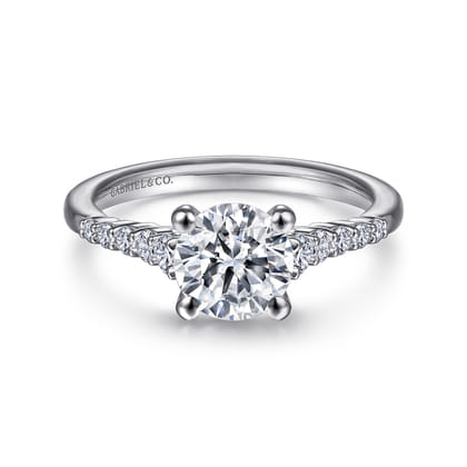 Reed - 14K White Gold Round Diamond Engagement Ring