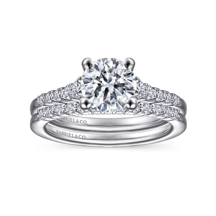 Reed - 14K White Gold Round Diamond Engagement Ring