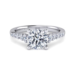 Reed - 14K White Gold Round Diamond Engagement Ring