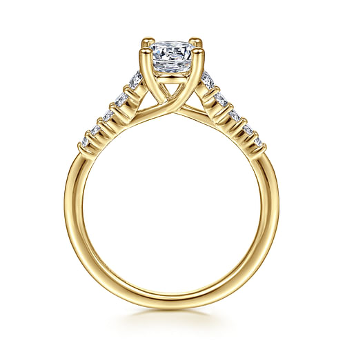 Reed - 14K Yellow Gold Round Diamond Engagement Ring - 0.25 ct - Shot 2