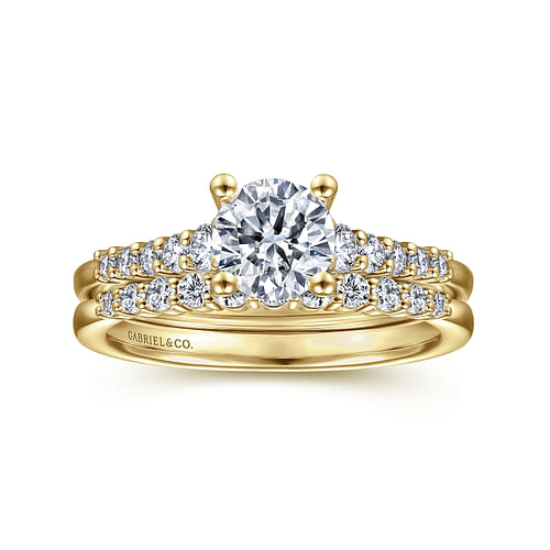 Reed - 14K Yellow Gold Round Diamond Engagement Ring - 0.25 ct - Shot 4