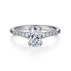 Platinum Oval Diamond Engagement Ring