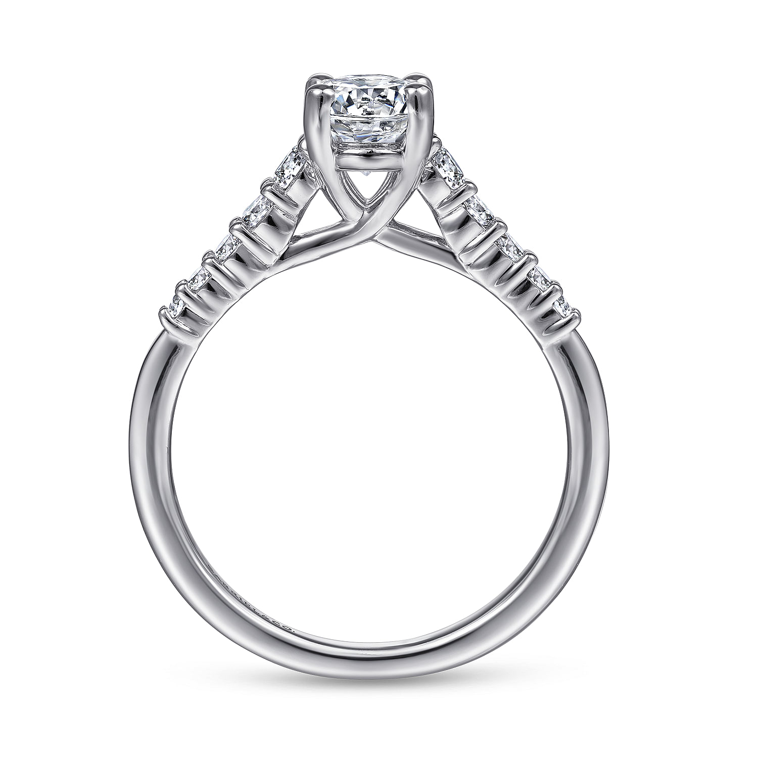 Reed - Platinum Oval Diamond Engagement Ring - 0.25 ct - Shot 2