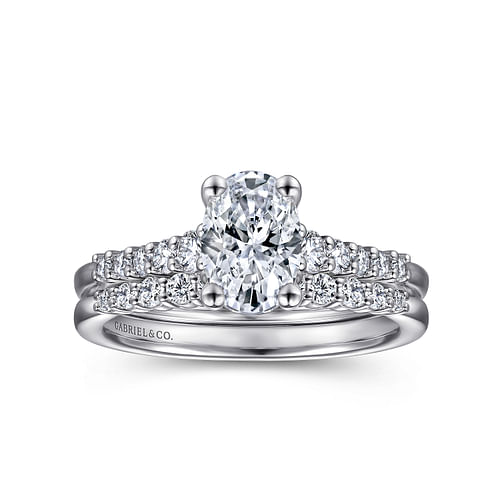 Reed - Platinum Oval Diamond Engagement Ring - 0.25 ct - Shot 4