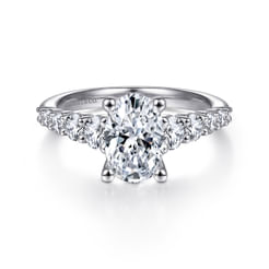 Reed - Platinum Oval Diamond Engagement Ring