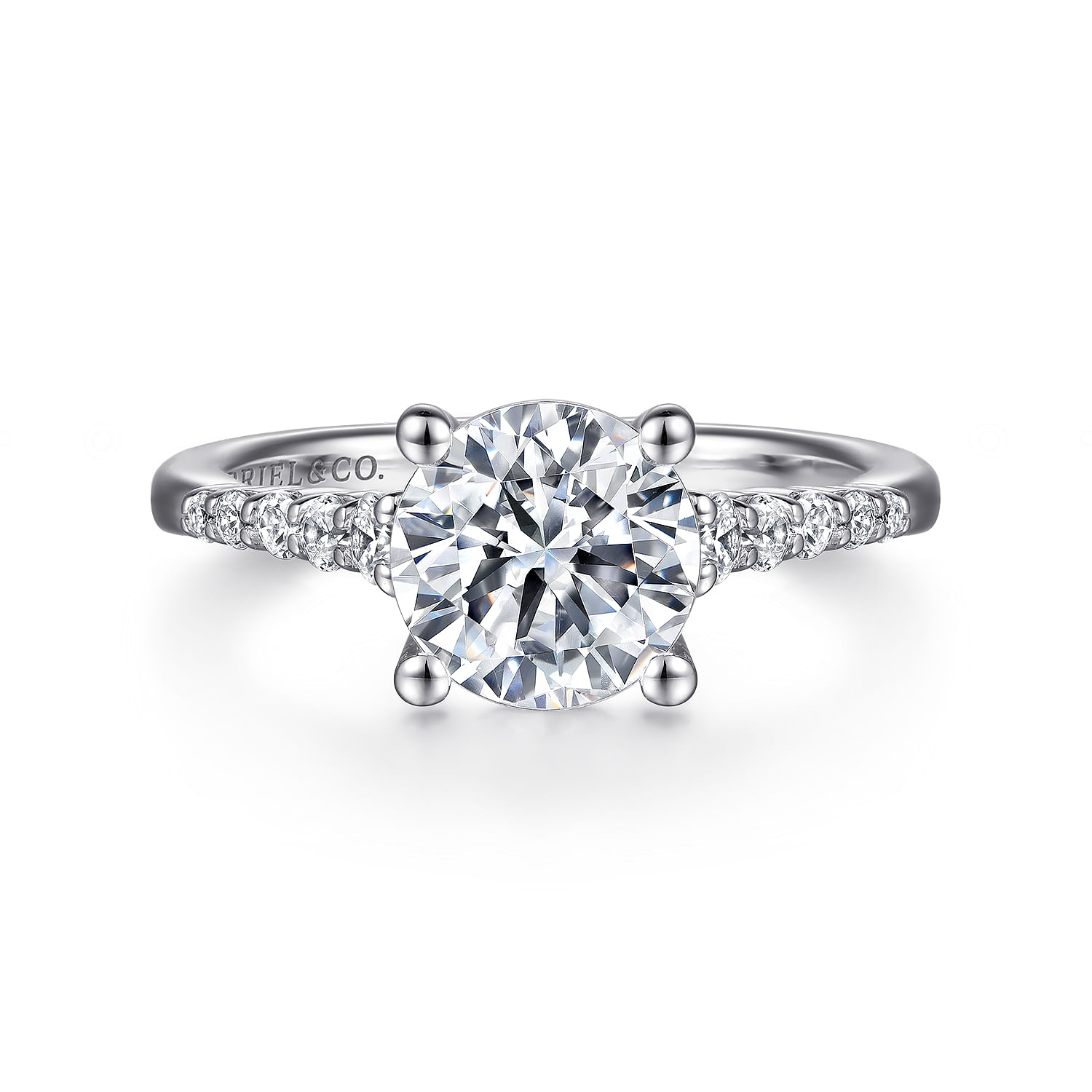 Reed - Platinum Round Diamond Engagement Ring
