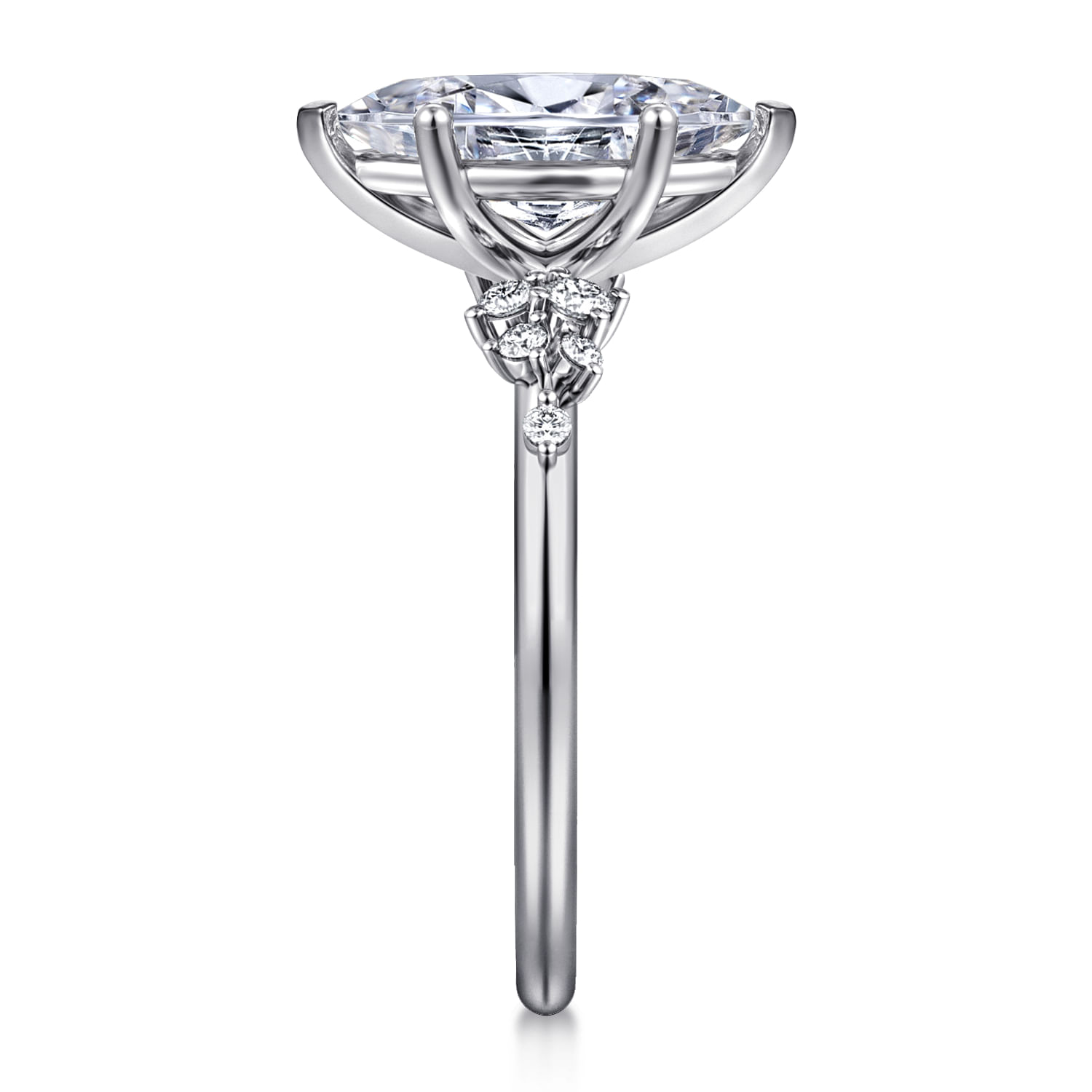 Reena - 14K White Gold Marquise Shape Diamond Engagement Ring