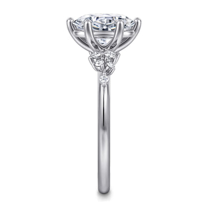 Reena - 14K White Gold Oval Diamond Engagement Ring