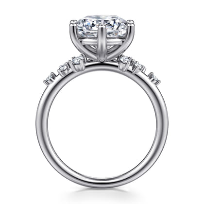 Reena - 14K White Gold Round Diamond Engagement Ring
