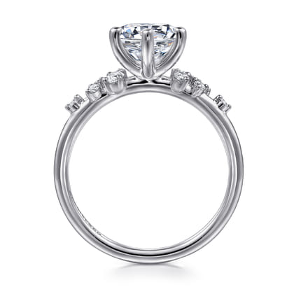 Reena - 14K White Gold Round Diamond Engagement Ring