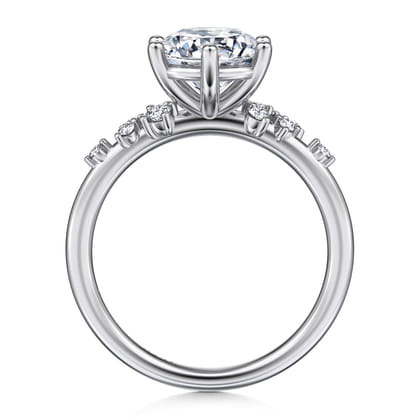 Reena - 14K White Gold Round Diamond Engagement Ring