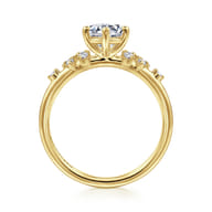 Reena - 14K Yellow Gold 6 Prong Round Diamond Engagement Ring
